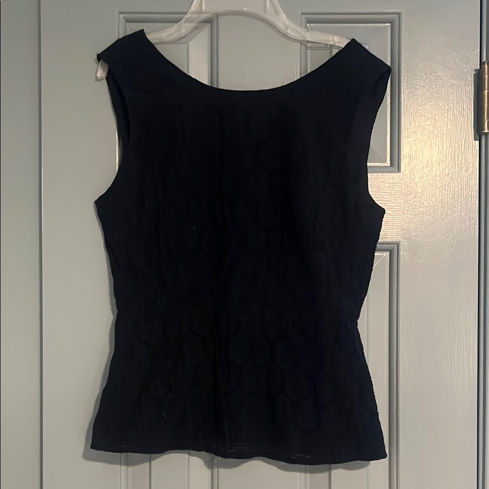 Banana Republic Black Textured Tank Top